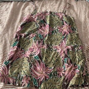 Madewell Tropical Strappy Mini Dress